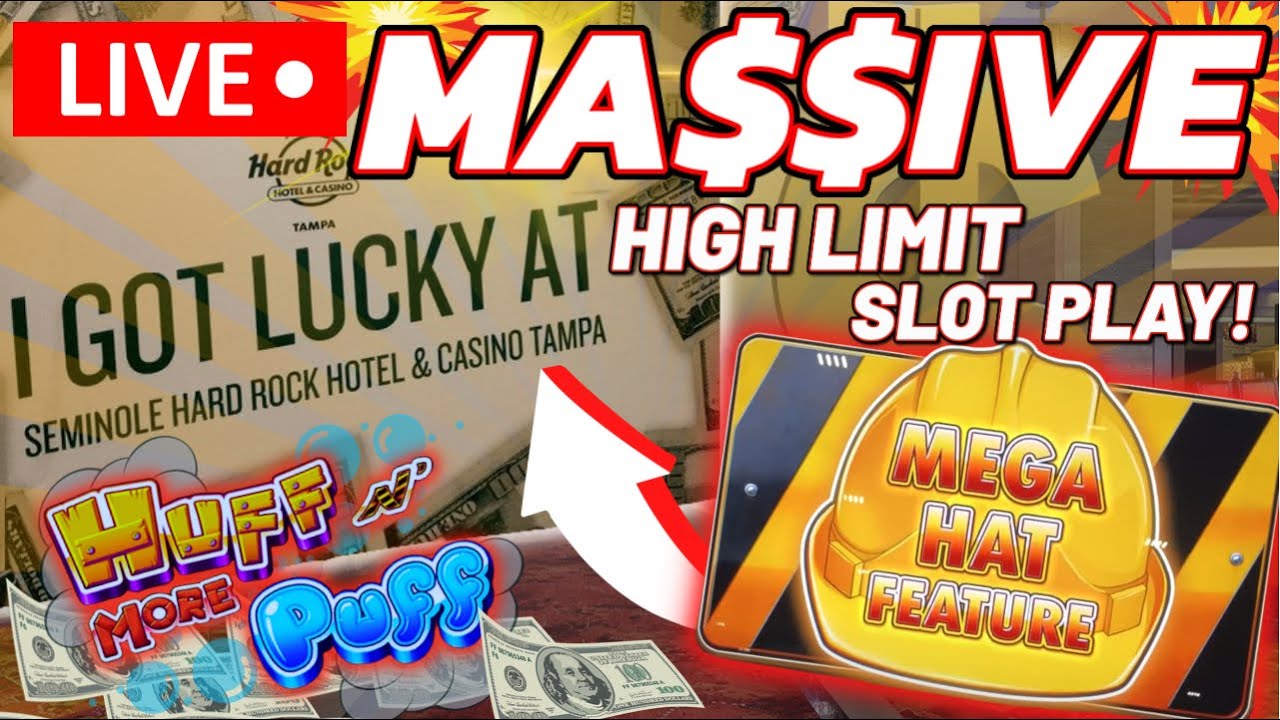 🔴 LIVE MASSIVE JACKPOTS on the NEW HUFF N’ MORE PUFF SLOT MACHINE!! HIGH LIMIT $250/SPINS