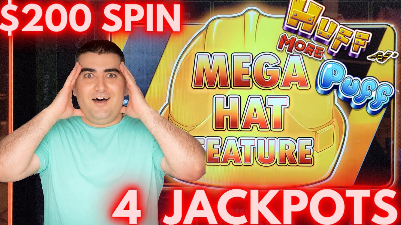 $200 Spin Bonus & 4 JACKPOTS On High Limit Huff N More Puff Slot - CASINO HUGE BETS