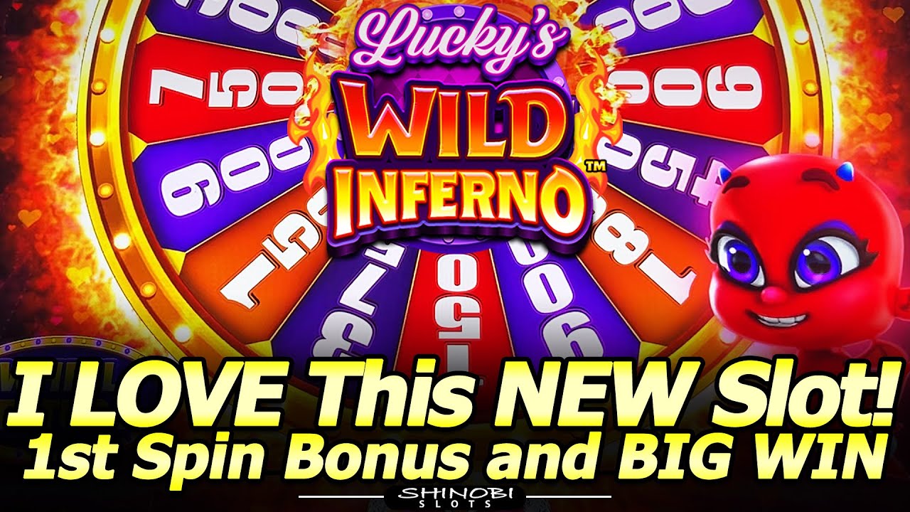 I LOVE This NEW Slot! 1st Spin Bonus and BIG WINs in Lucky's Wild Inferno Slot at Palms in Vegas!