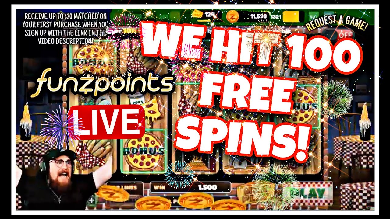 100 FREE SPINS! | LIVE ONLINE SLOTS ON FUNZPOINTS | WIN CASH PRIZES