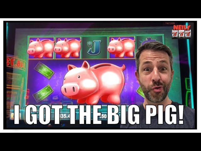 THE BIG PIG IS A GOOD ONE! Big Win on Piggy Bankin Slot Machine!