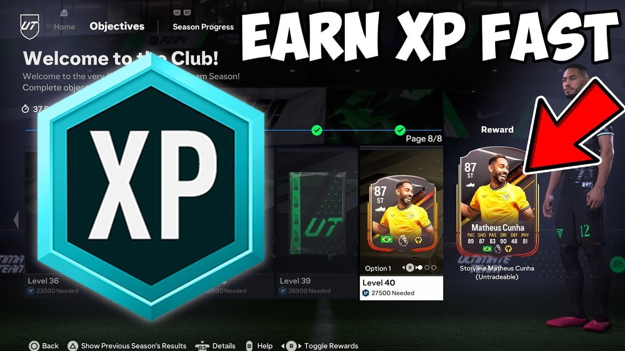 HOW TO EARN XP FAST IN EAFC 24 ULTIMATE TEAM
