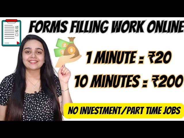 Daily ₹1000 | Form Filling Work | Earn Money Online | Work From Home | Part Time Job | No Investment